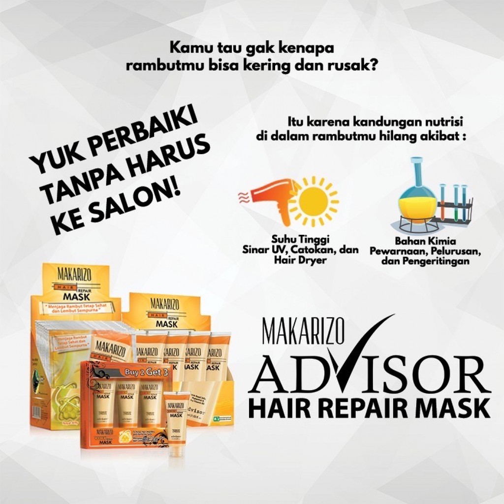 ★ BB ★ MAKARIZO Hair Repair Mask Tube | Sachet