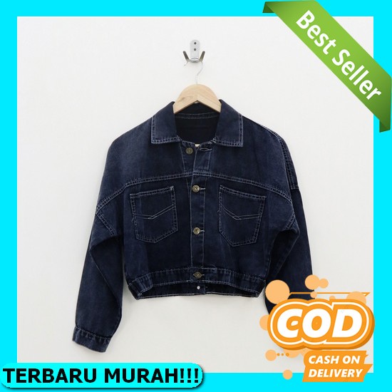 Dream Denim Jaket Jeans Kekinian Korea Jeket Denim Outer Levis Cewek 0Utwear Wanita Oversize Outerwe