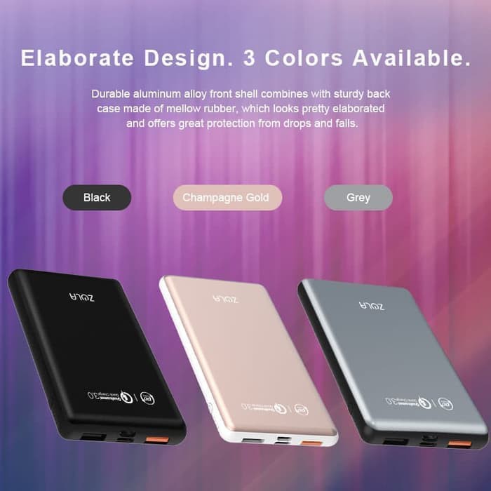 ORIGINAL ZOLA Falcon 10000mAh Powerbank Quick Charge 3.0 bukan acmic c10pro 001