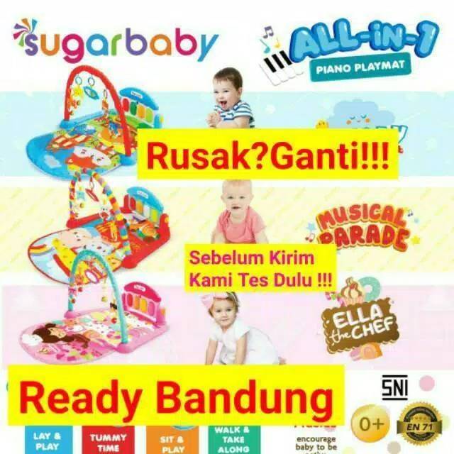 Piano Sugar Baby ORI, Sugar Baby Piano playmat bayi, mainan matras bayi ada piano murah