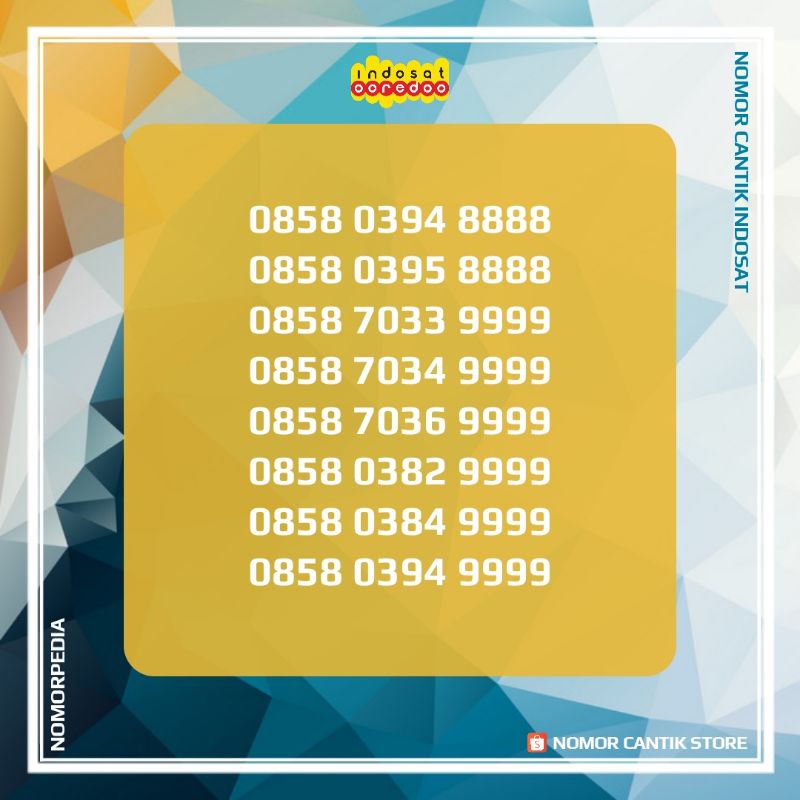 INDOSAT 8888 9999 NOMOR IM3 4G CANTIK KWARTED JENDRAL | Kartu Perdana Nomer Nocan Rapi No 10 Digit