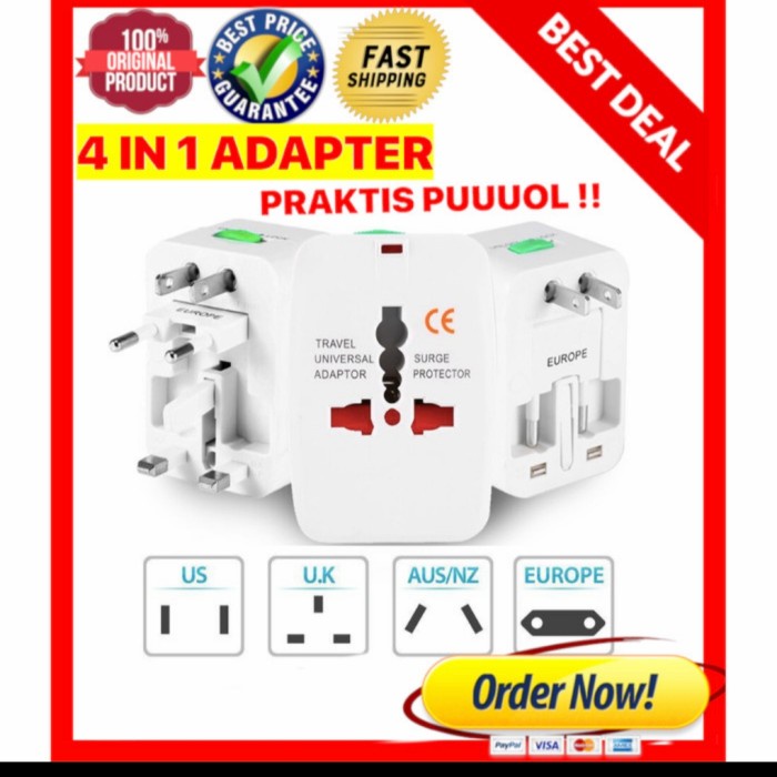 Colokan Listrik Konversi Travel UNIVERSAL ADAPTOR INTERNATIONAL Luar Negeri