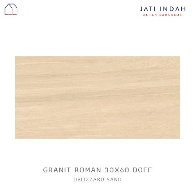 Granit Dinding Tangga 30x60 Roman DBlizzard Sand Doff Natural 1 dus / 1m2