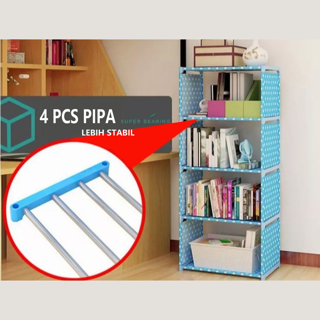 Rak serbaguna kain rak buku portable