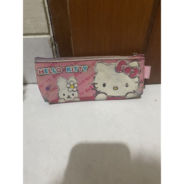 Preloved Kostak pensil anak perempuan kostak pencil case kotak tempat pensil barbie hello kitty sofia frozen princess transparant rilakuma-3