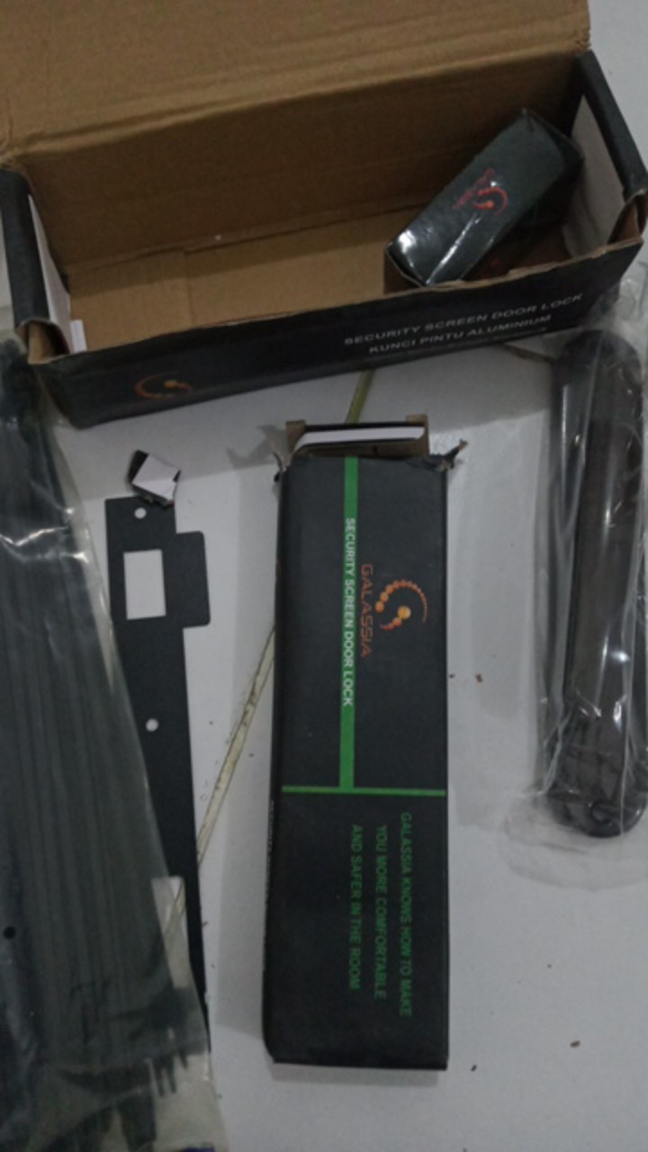 Kunci Pintu Kawat Nyamuk 1 Set Kunci Pintu Aluminium Set Bodi Dan Kunci Handle Pegangan Pintu