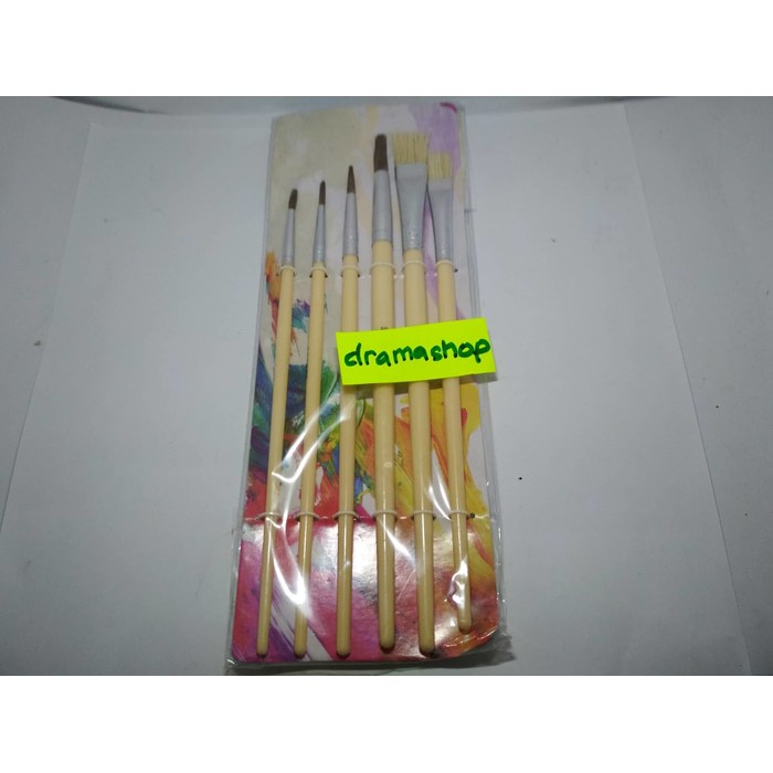 Kuas Lukis Cat Air Brush Paint set 6 pcs