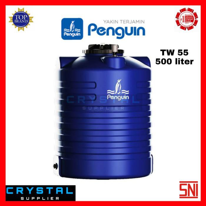 Jual Tangki Air PENGUIN TW 55 Biru 500 Liter Toren Tandon Torn Pingiun too Murah