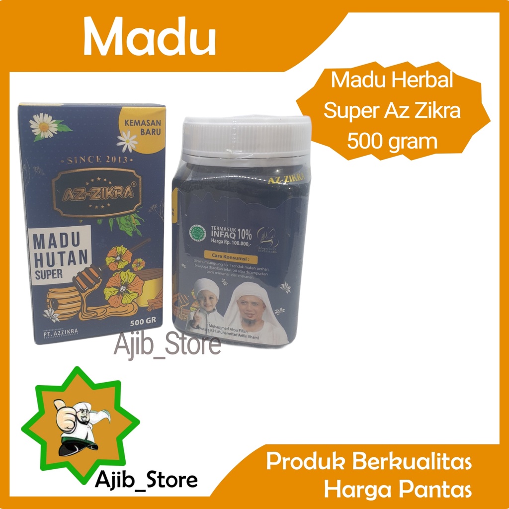 

(100% ASLI) Madu Hutan Super AZ-ZIKRA 500 Gram 500gr 500g 1/2 Kg Azzikra A148