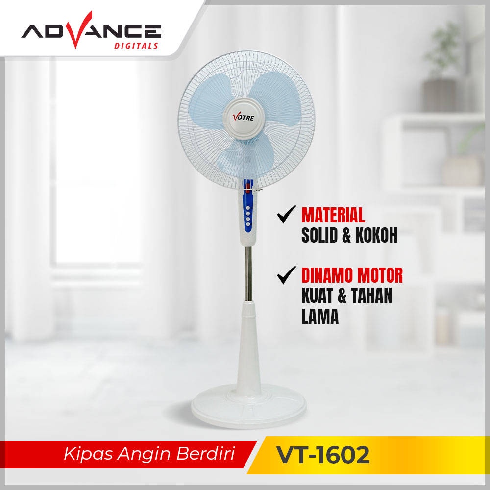 【Garansi 1 Tahun】Advance Kipas Angin Stand Fan 16 inch VT-1602