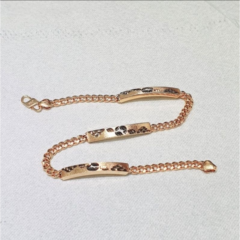 gelang model plat emas asli kadar 375