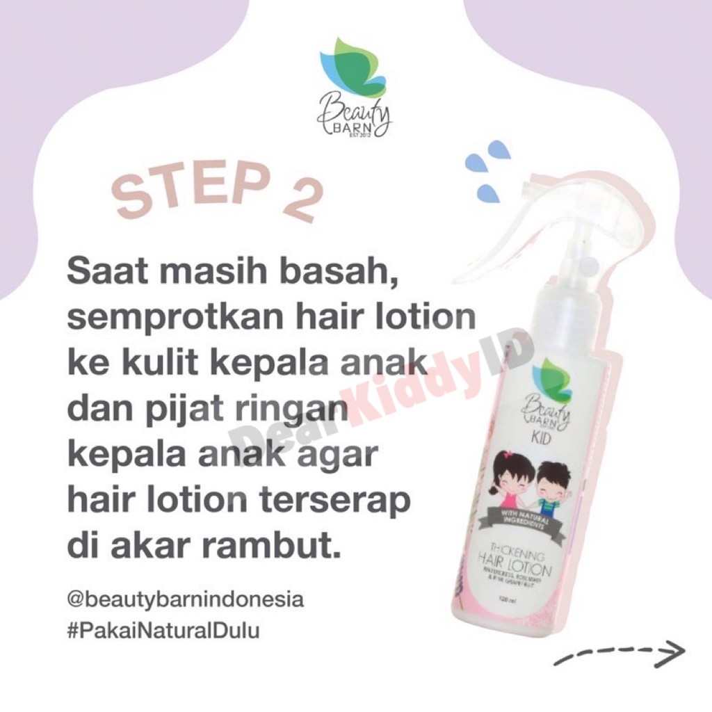 Beauty Barn Kids HAIR LOTION ORGANIC / Lotion Rambut Anak Beauty Barn 60ml 120ml Refill