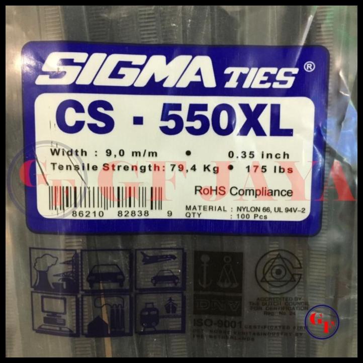 

BEST SELLER !!! KABEL TIES / TIS SIGMA CS 550 XL / 55CM / 55 CM HITAM / PUTIH CS550XL TERLARIS