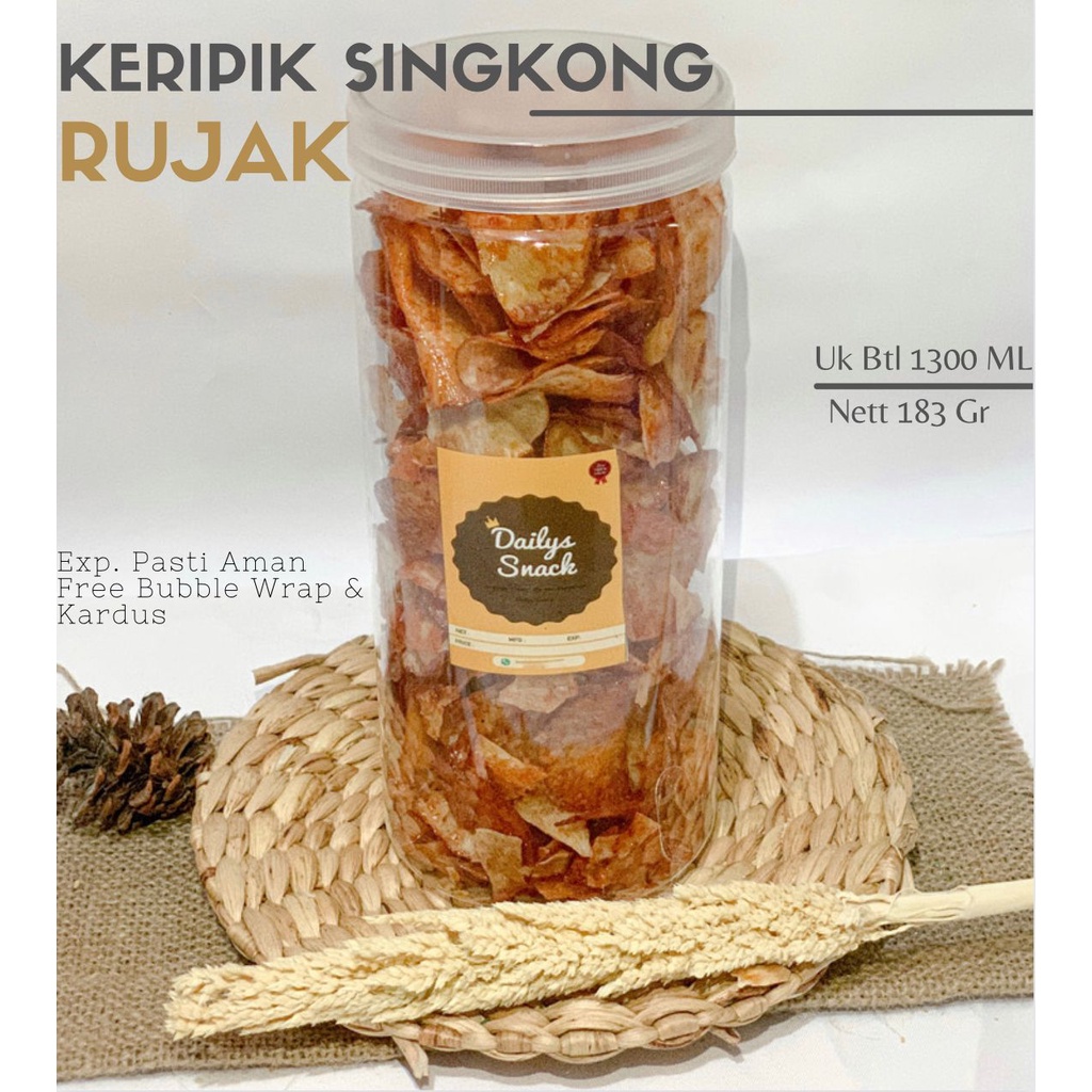 

SNACK KILOAN TOPLES - KERIPIK SINGKONG RUJAK 183 GRAM