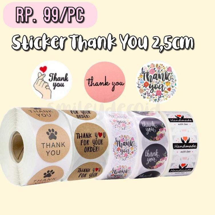 

(ZGP➯) [100PCS] (Part 2) Sticker Label Thank You for Your Order Baked with Love Diameter 2,5cm ➺➯ ➟ _