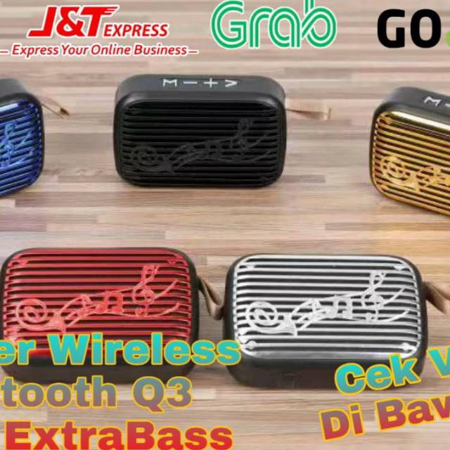 SPEAKER Q3 BLUETOOTH PORTABLE Q03 SUPER BASS