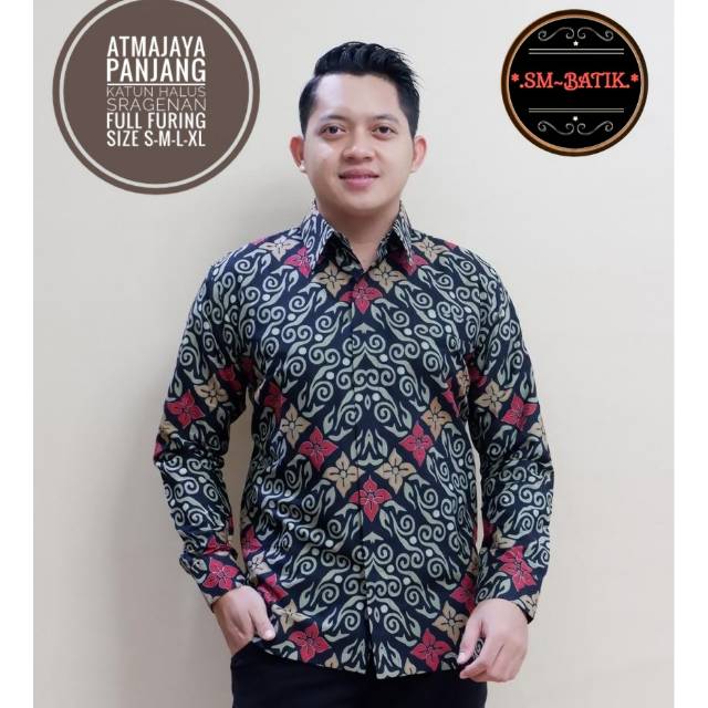 Kemeja Batik Lengan Panjang/ Pendek NEW ATMAJAYA Batik Lapis Furing Terbaru Batik Exclusive Pria