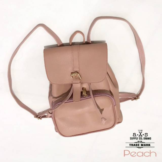 Ransel miniso tas ransel tutup tas wanita tas gendong backpack