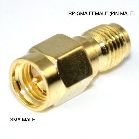 GENDER RP-SMA FEMALE TO SMA MALE PLUG Antena RF Coaxial Converter