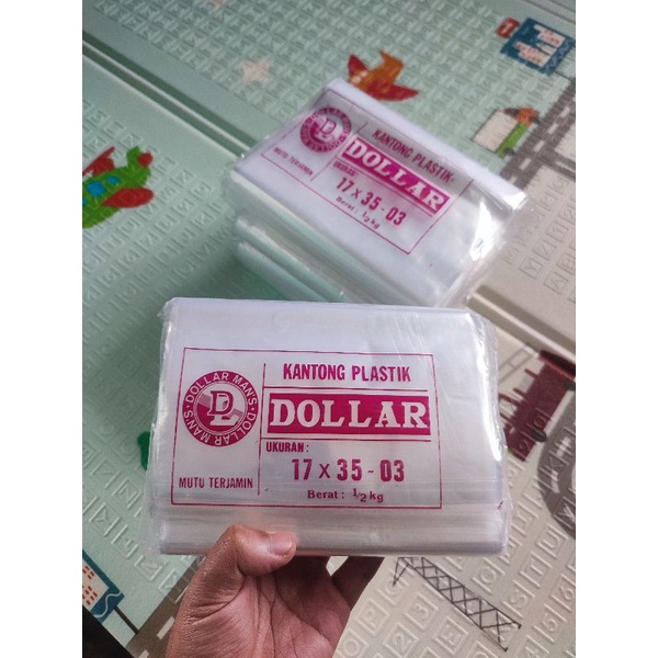 Plastik PP Dollar 17 X 35 Warna bening