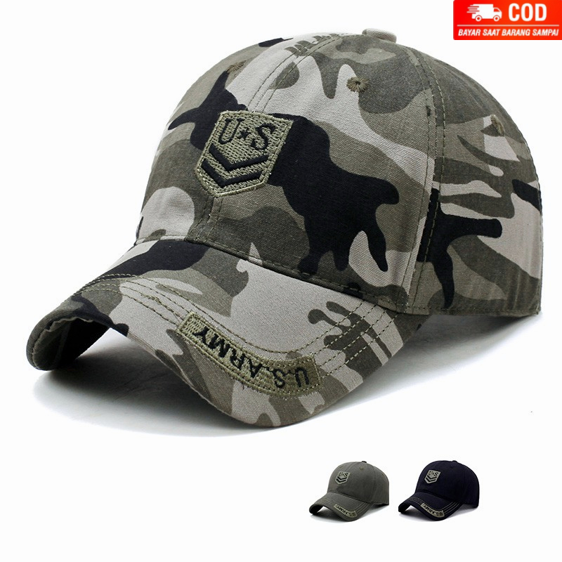 NEXTSTOP-060 Tentara Kamuflase Pria Outdoor Topi Baseball