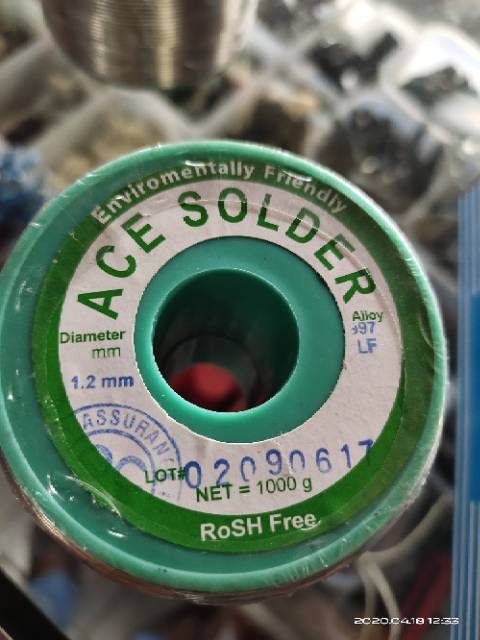 Timah solder 1.2mm ACE 1mm ALPHA berat 1000gr merk ACE ALPHA