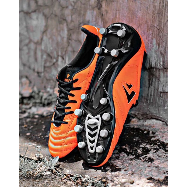 Sepatu Sepakbola Sevspo Maestro KLEA Orange Kulit Kangguru Mzo