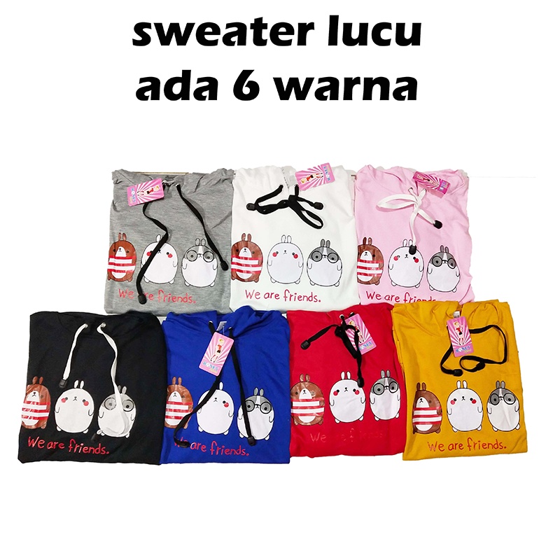 Lilipop.id Sweater Wanita Hamster Hoodie Jumper Outwear