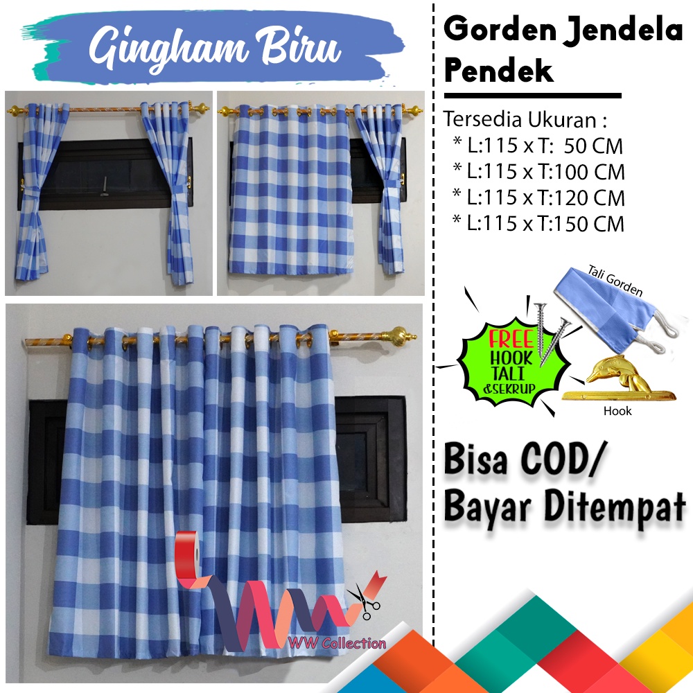 GORDEN KAMAR PENDEK TINGGI 150CM HORDEN RUANG TAMU GORDEN JENDELA PENDEK GORDEN KECIL JENDELA PENDEK MURAH KAMAR MINIMALIS TERLARIS UKURAN LEBAR 115 DAN TINGGI 150CM MURAH HORDENG JENDELA SMOKRING POLOS EMBOS  TERLARIS BISA COD