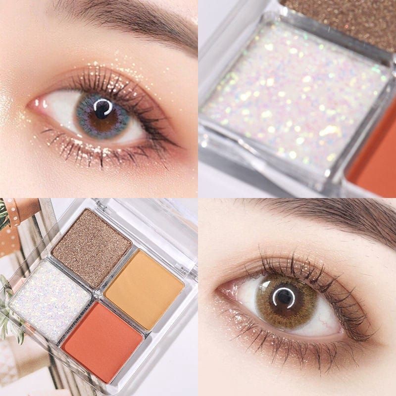 Medan Termurah ( 4 Colors ) Eyeshadow avocado disk matte makaron shimmer fruit palette