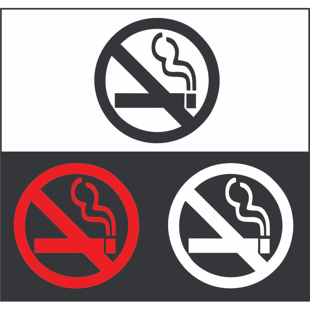 STIKER STICKER NO SMOKING DILARANG MEROKO 4 X 4 cm