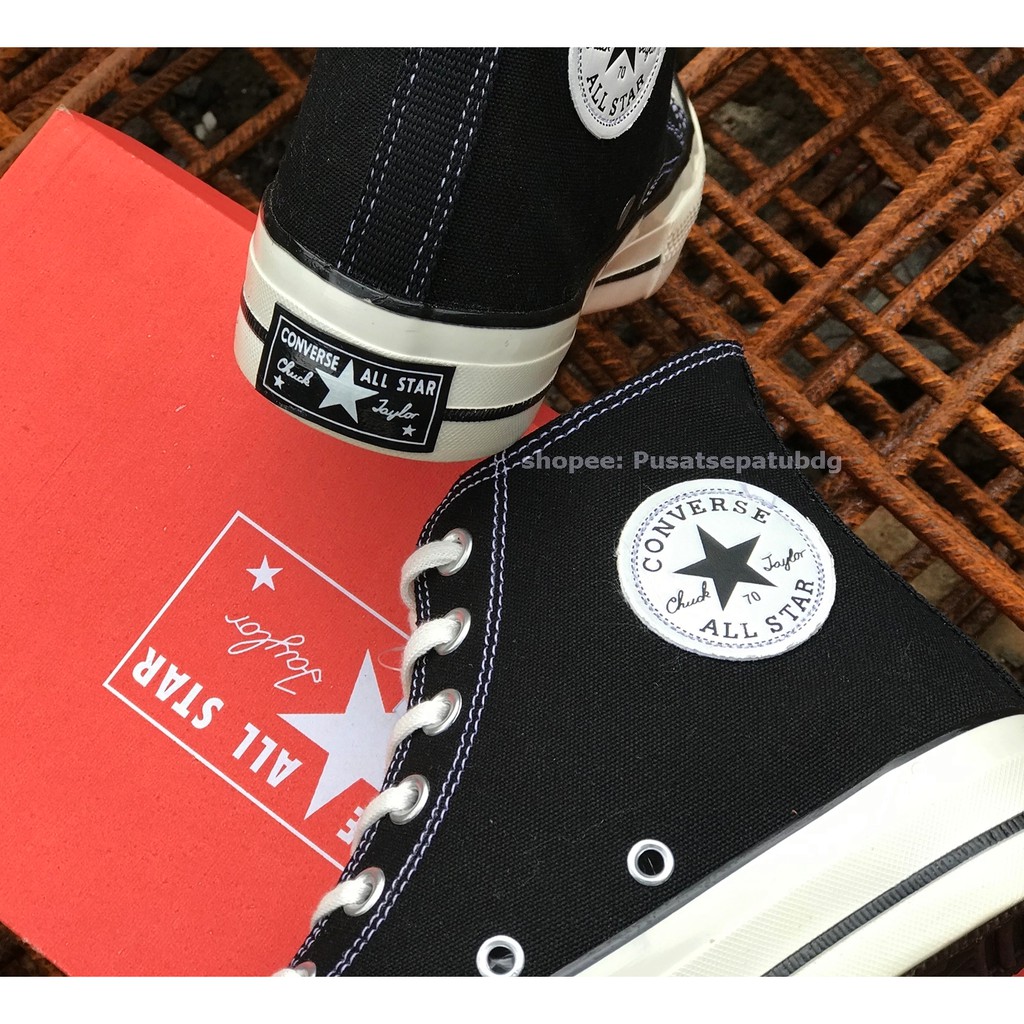 Sepatu Converse 70s High Hitam Putih Premium Sneakers