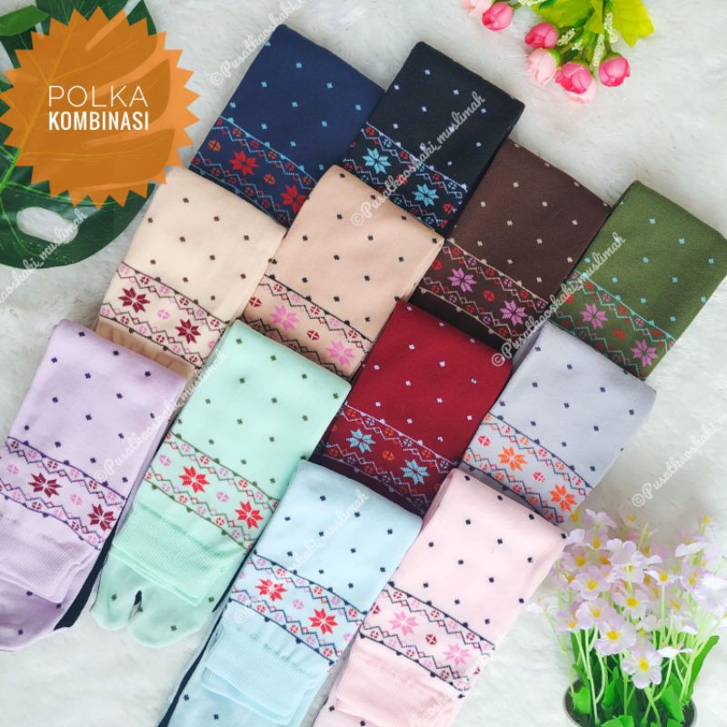 [12 PASANG] MOTIF POLKA KOMBINASI