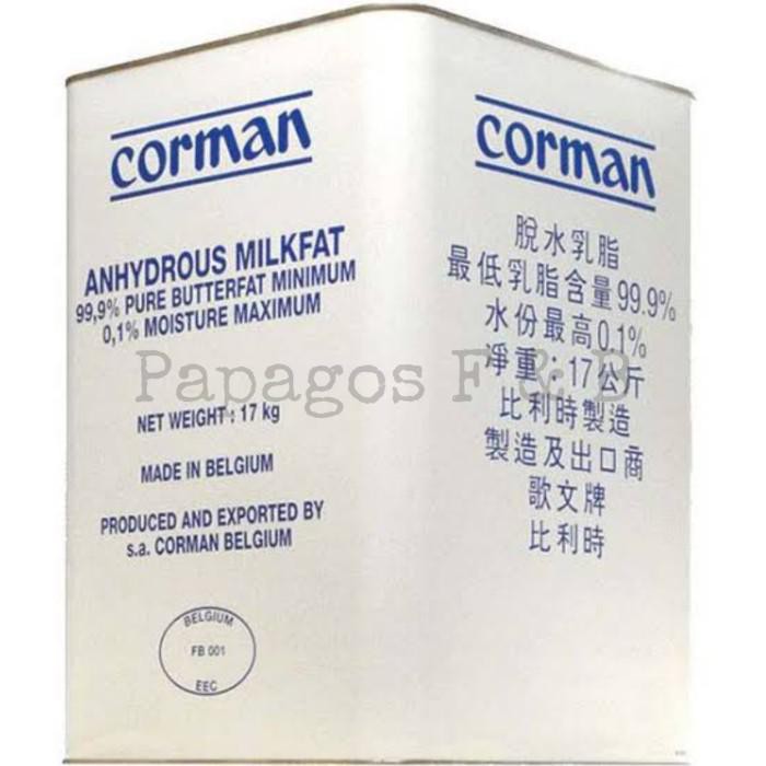 

BUTTER CORMAN AMF ANHYDROUS MILK FAT MIRIP WIJSMAN WISMAN 500 GR GRAM