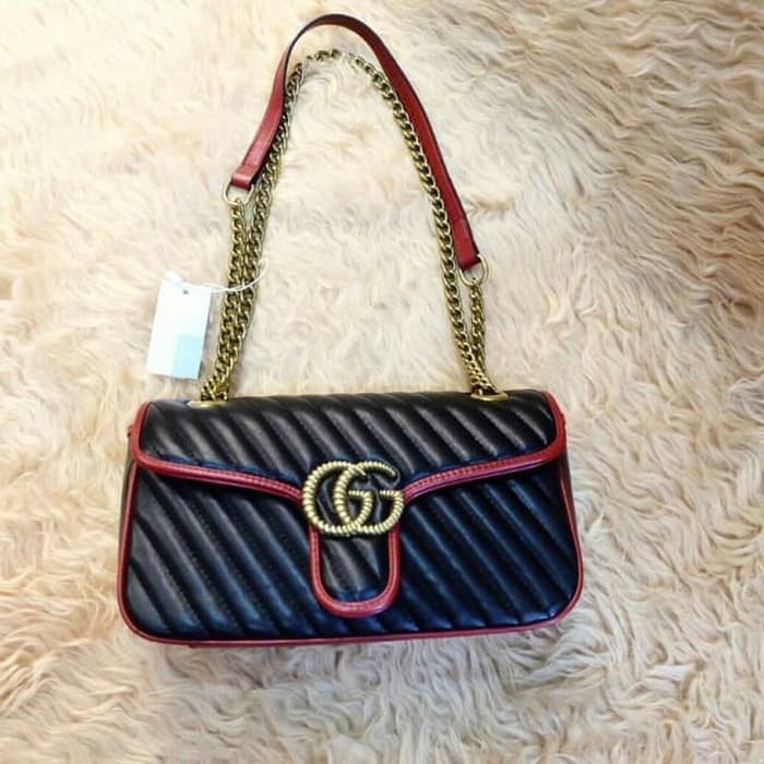 [GUCCI GG MARMONT SHOULDER BAG 1732] Tas Fashion Wanita Impor Murah