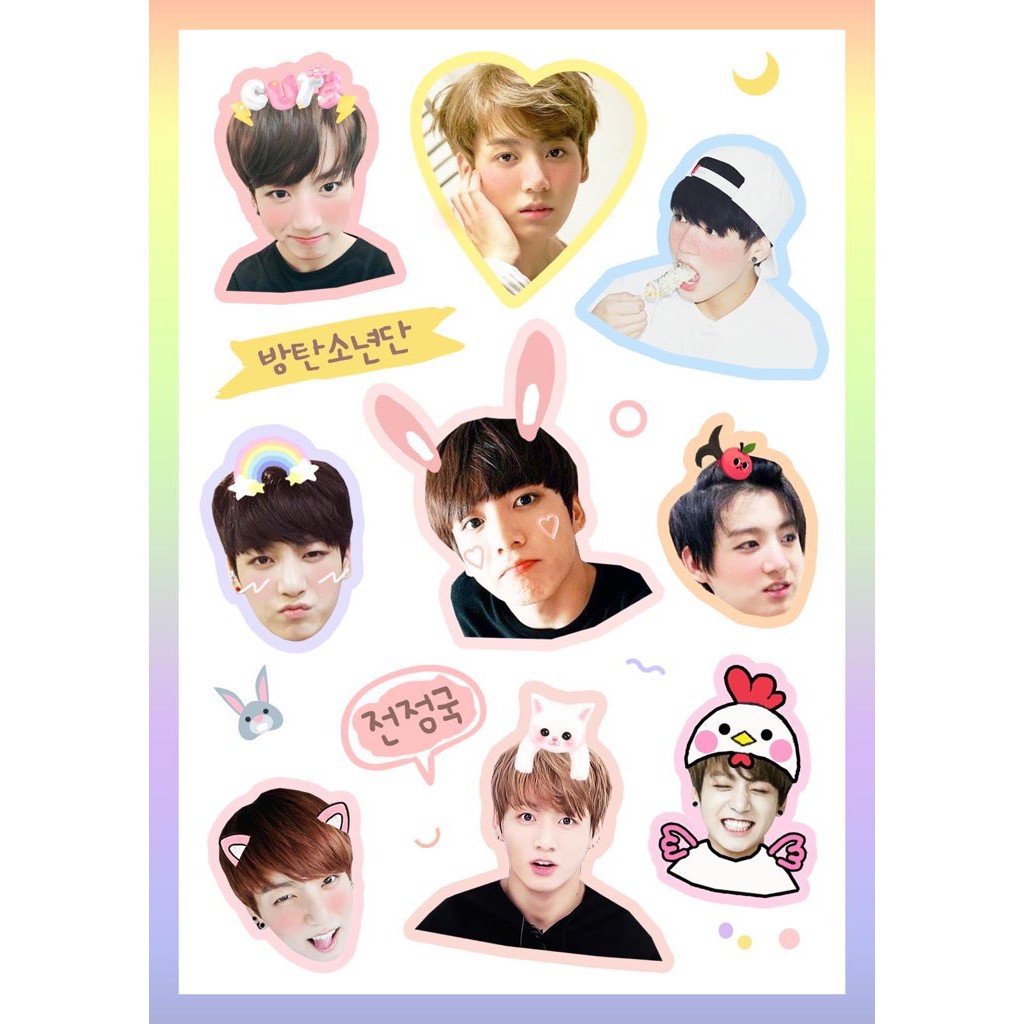 

Sticker Sheet BTS K-Pop Murah