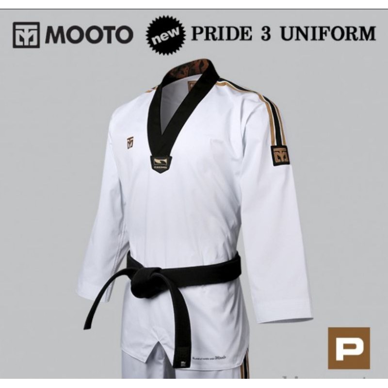 DOBOK MOOTO PRIDE 3 GOLD STRIPE PREMIUM TAEKWONDO