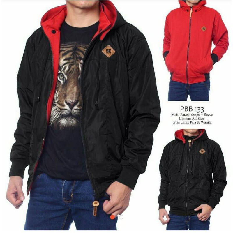 Promo Murah Jaket anti Air BB Parasut Taslan Hoodie Bisa Dilepas Premium