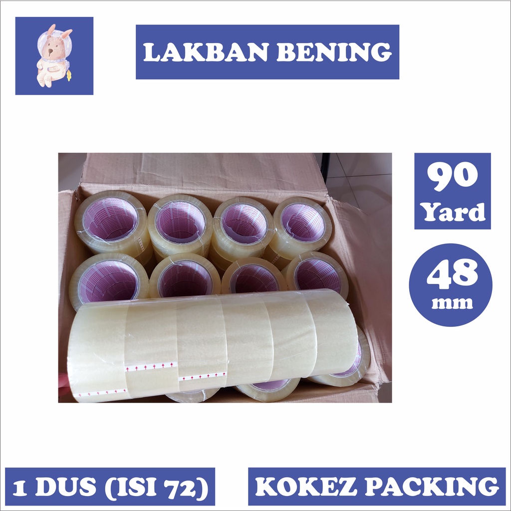 

(1 DUS ISI 72) Lakban OPP/Solasiban Besar Bening Daimaru 48 mm x 90 Yard