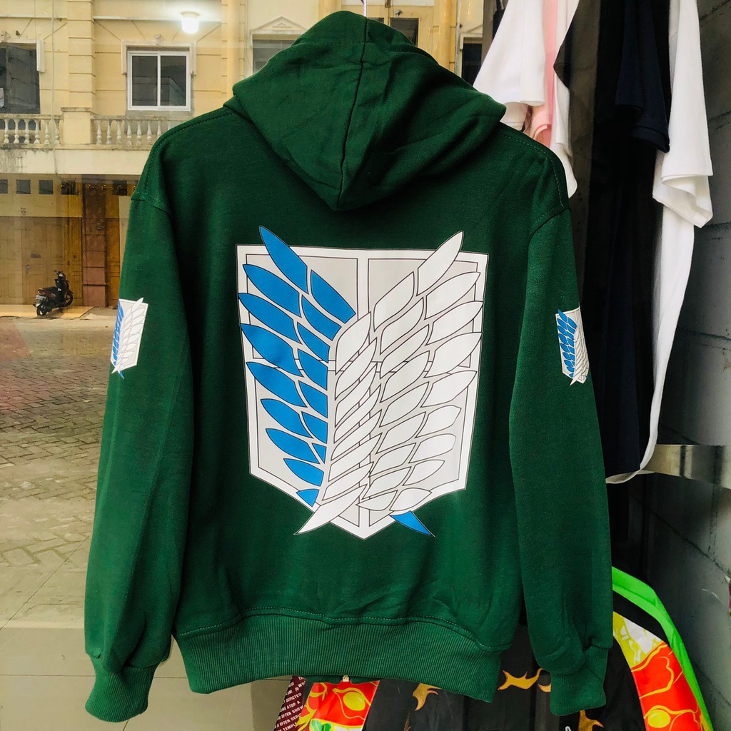Jaket SNK Survey Corps Attack on Titan Cotton Fleece Anime
