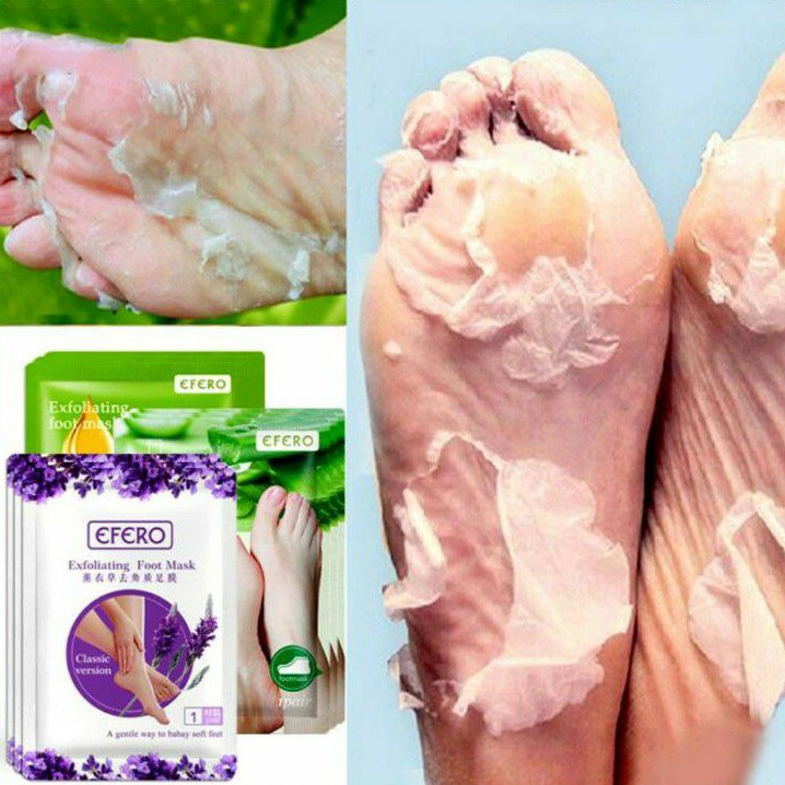 1 pasang Efero foot mask masker kaki foot peeling foot exfloating efero exfloating foot mask