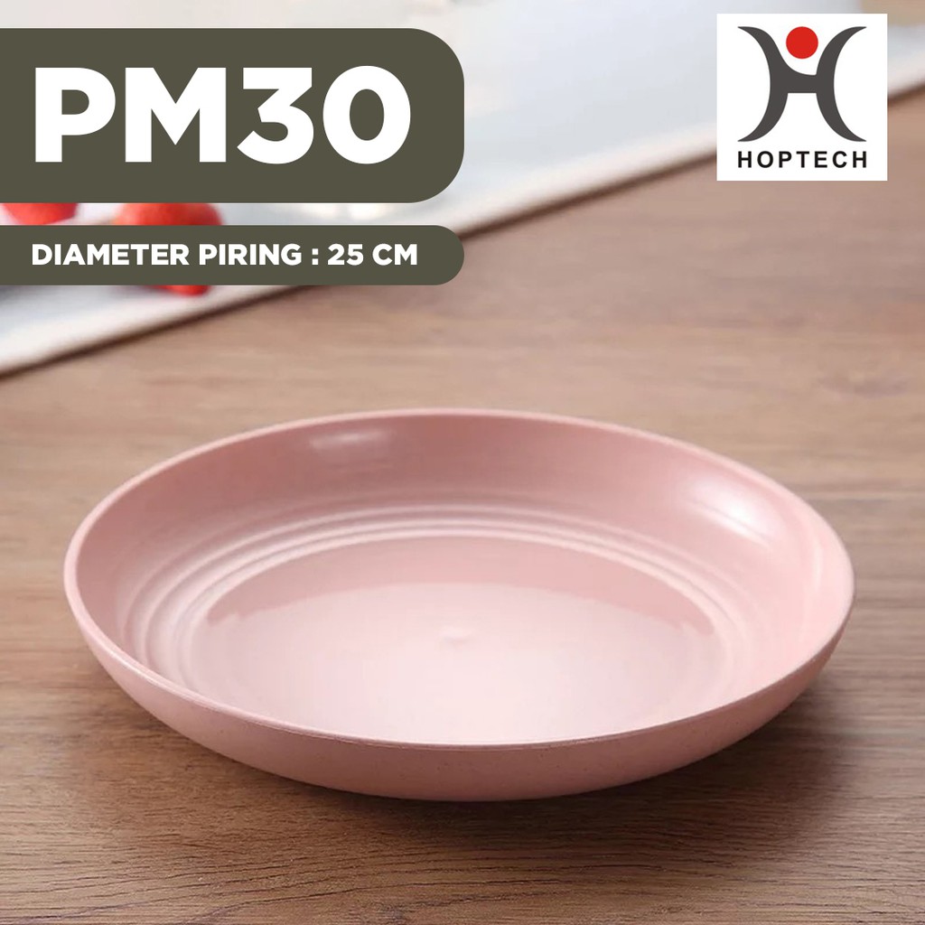 Piring Makan Saji | 20 dan 25 cm Round Plate Piring Saji | Ramah Lingkungan | Biodegradable-PM30 | PIRING PINK