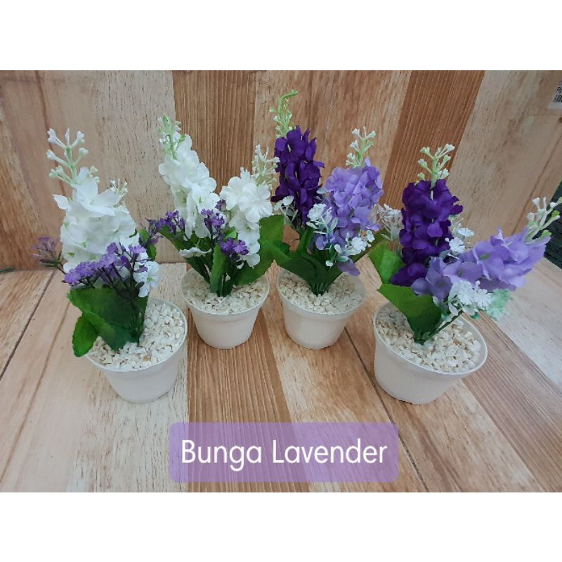 Bunga Hias Set + Pot Bunga Mawar Artificial / Bunga Plastik / Mawar Vas-7