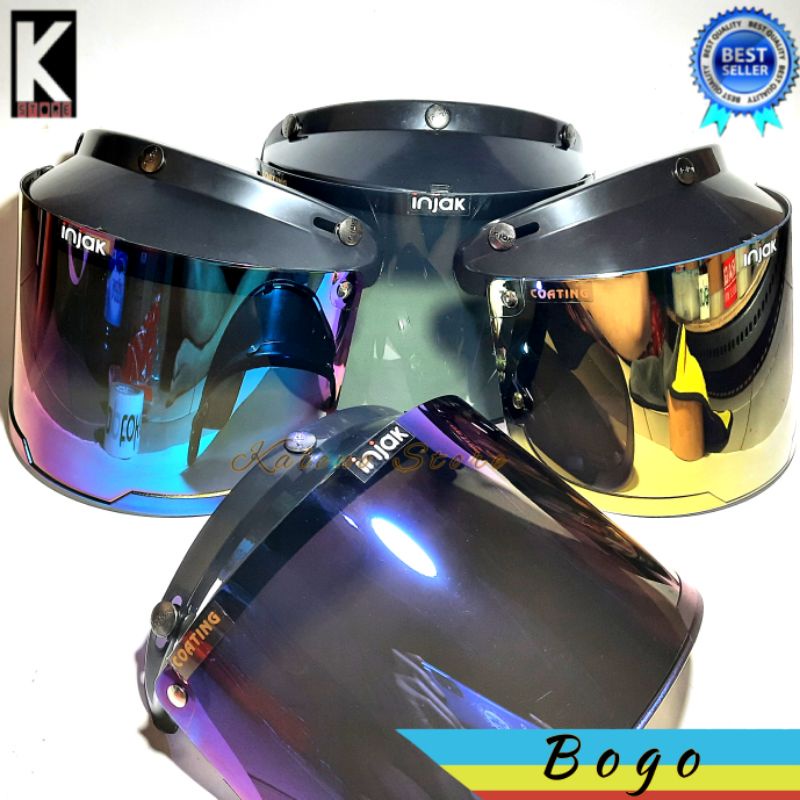 Kaca Visor Helm Bogo Carglos Injak Flat Coating