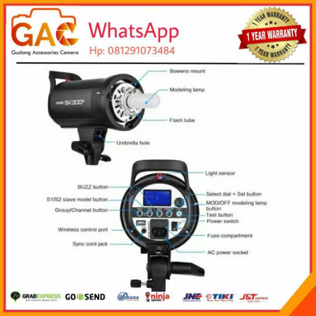 Paket hemat GAC lampu studio GODOX SK-300II SK300II SK-300 Mark II