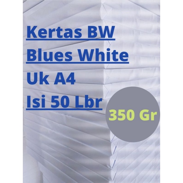 

Kertas Karton BW 350gr A4 Isi 50 Lembar / Kertas Blues White/ Kertas Karton / Cocok Cetak Sertifikat