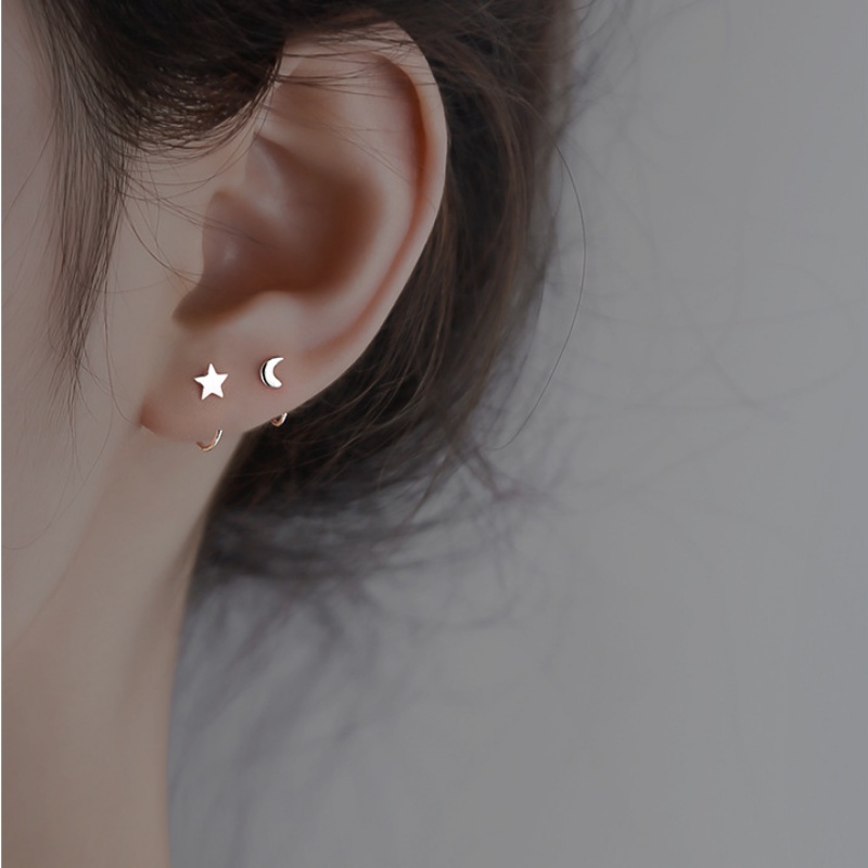 Kami Bunga Elegan s925 Perak Hati Kupu-Kupu Bunga Kait Anting-Anting Untuk Wanita Gadis Korea Tindik Tulang Rawan Klip Anting-Anting Perhiasan Telinga Mode