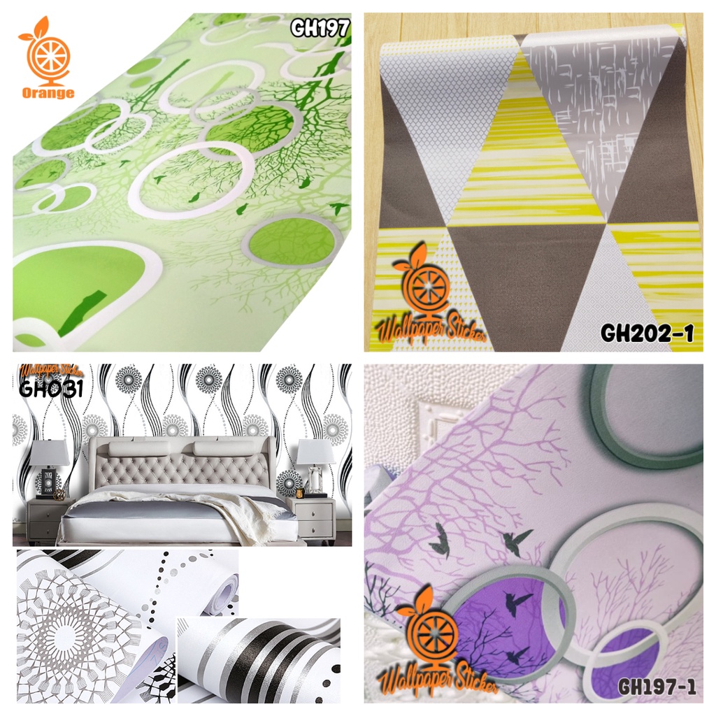 Wallpaper Sticker Dinding  45cm x 8m High Quality GH046 GH034 GH197