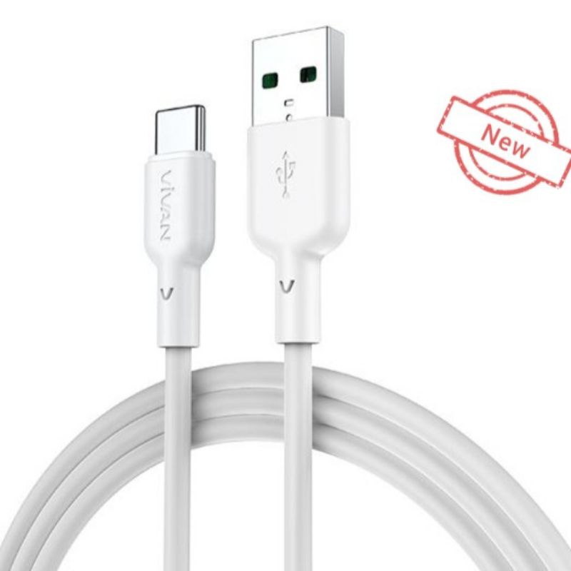 Vivan Kabel Data VQC100 Type-C 6.5A Fast Charging 100cm Data Cable VOOC Garansi Original Resmi