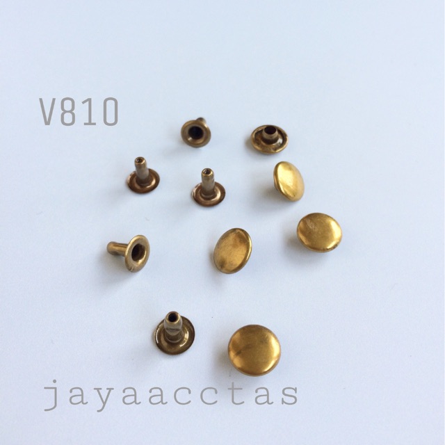 Paku keling centang datar 9 mm antigold V810